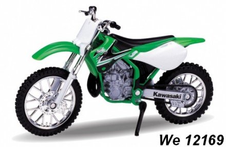 Model motocyklu Kawasaki 2002 KX 250 (zelená) 1:18